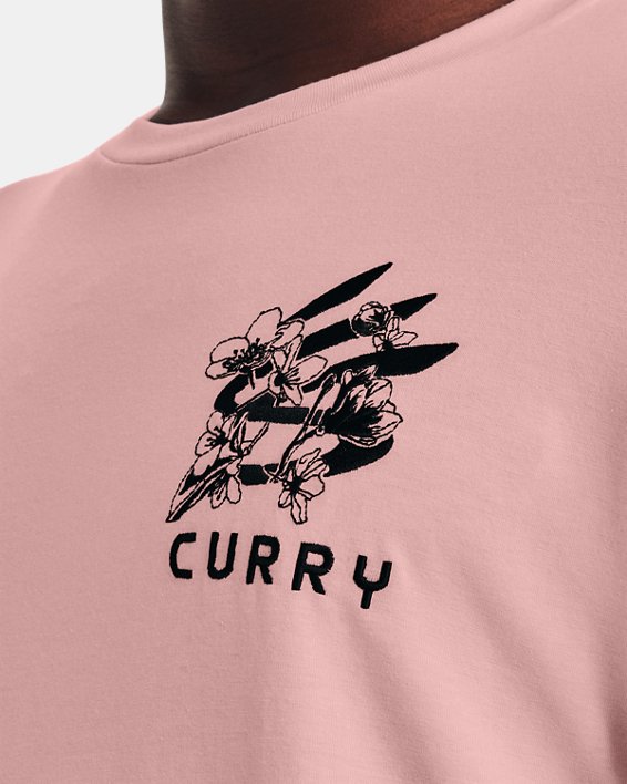 เสื้อแขนสั้น Curry Left Chest Logo สำหรับผู้ชาย, Pink, pdpMainDesktop image number 3